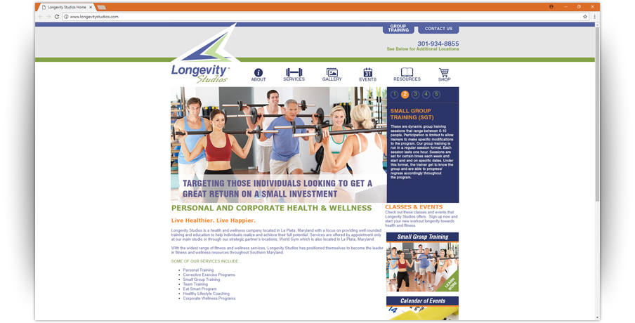 Longevity Studios Website 2